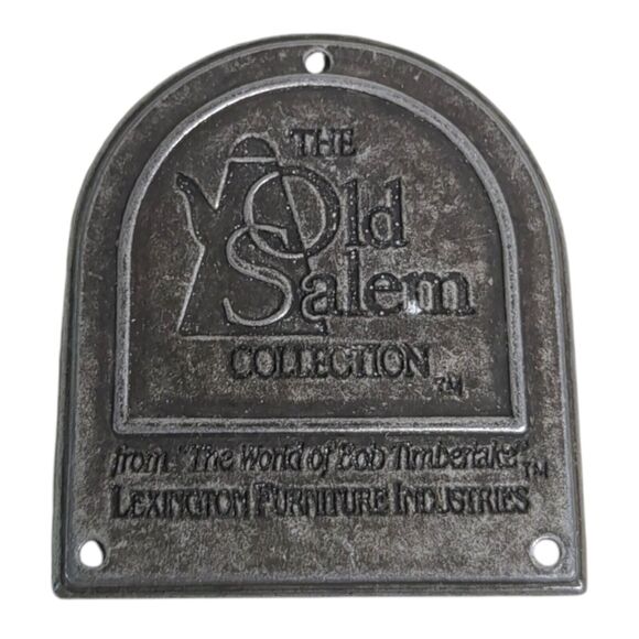 Lexington The Old Salem Collection Logo Nameplate Plaque Badge Emblem 2" x 1.75" - Picture 1 of 6